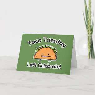 Carte De Remerciements Taco mardi fromage à la coque cuisine mexicaine
