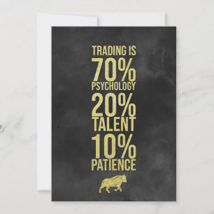 Carte De Remerciements Talent de trading de l'investisseur Patience