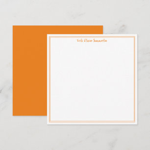 Carte De Remerciements Tangerine d'été et blanc minimaliste contemporain