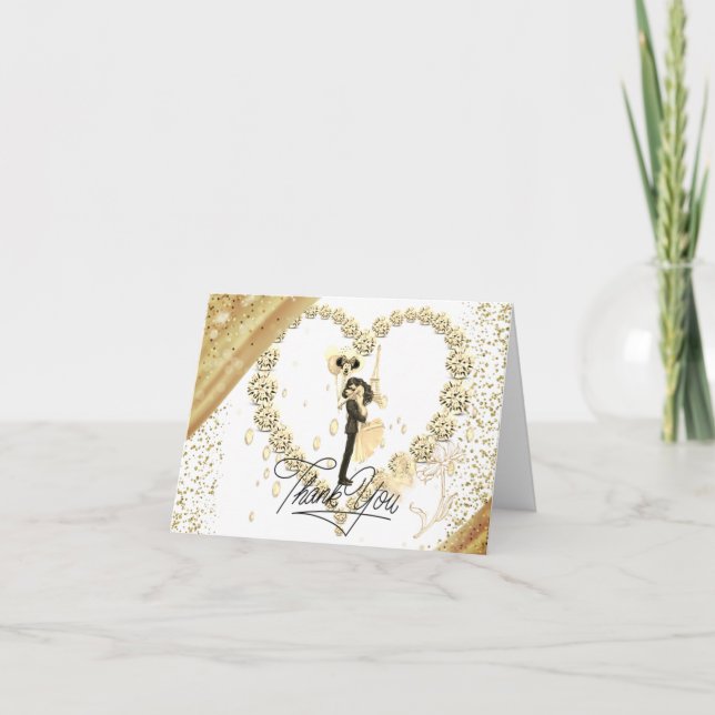 Carte De Remerciements Tarjeta con agradecimiento con corazón (Devant)
