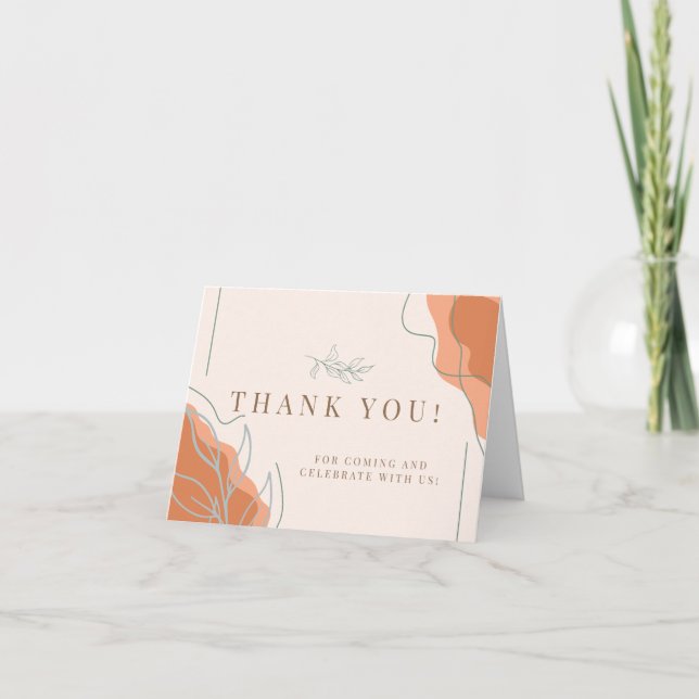 Carte De Remerciements Tarjeta De Agradecimiento Boho Thank you card (Devant)