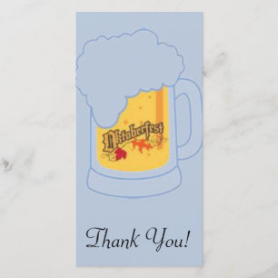 Carte De Remerciements Tasse de bière d'Oktoberfest
