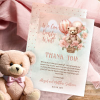Teddy Bear Balloons Girl Bearly Wait Baby shower
