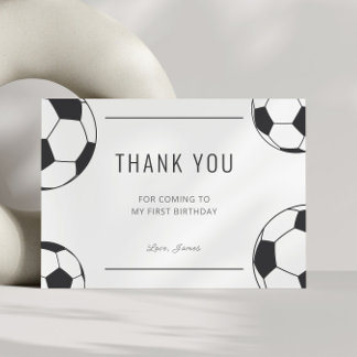 Carte De Remerciements Temps de jeu Football Football Garçon Anniversaire