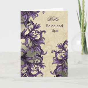 Carte De Remerciements tendance violet florissant Business Thank You Cart