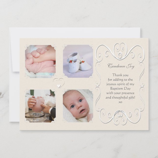 Carte De Remerciements Tender Heart 4 Photo personnalisée (Devant)