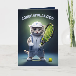 Carte De Remerciements Tennis Ace Kitten