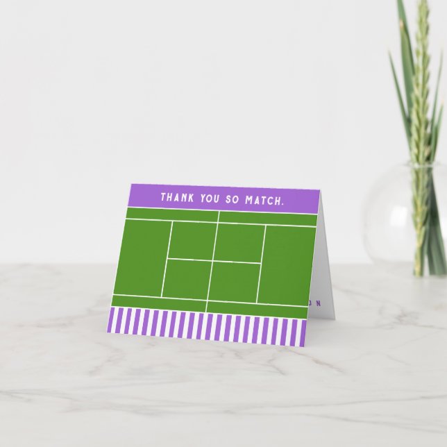 Carte De Remerciements Tennis drôle (Devant)