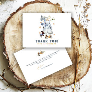 Carte De Remerciements Tenue de baby shower bohème minimaliste pour garço