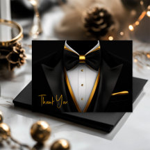 Tenue de soirée homme noir et or pour fête d'anniv