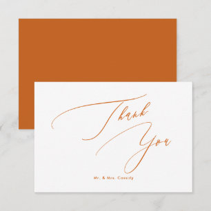 Carte De Remerciements Terracotta do-it-yourself couleurs Luxe Script Mer
