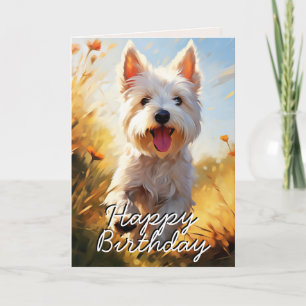 Carte De Remerciements Terrier blanc Custom West Highland