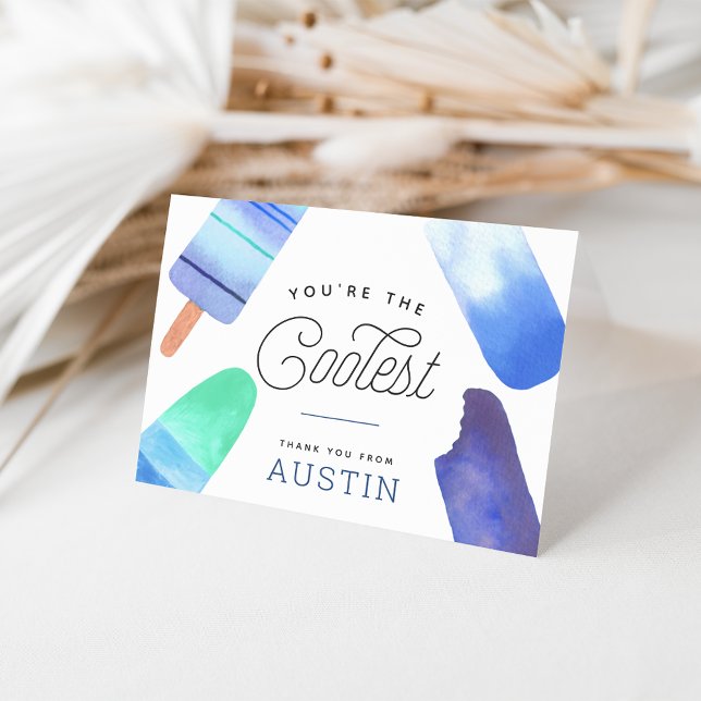 Carte De Remerciements T'es le plus cool | Enfants Popsicle (Créateur téléchargé)