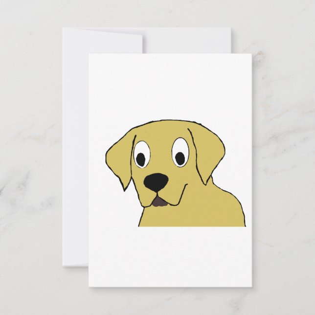 Carte De Remerciements Tête de dessin de laboratoire jaune LR (Devant)