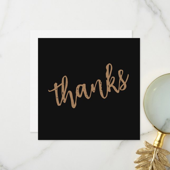 Carte De Remerciements Texte de Thanksgiving élégant (Devant/Arrière en situation)