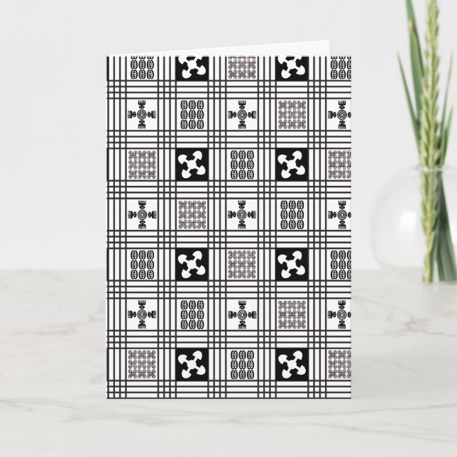 Carte De Remerciements Textile d'Afrique occidentale d'Adinkra (Devant)
