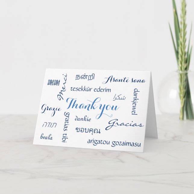 Carte De Remerciements Thank (Devant)