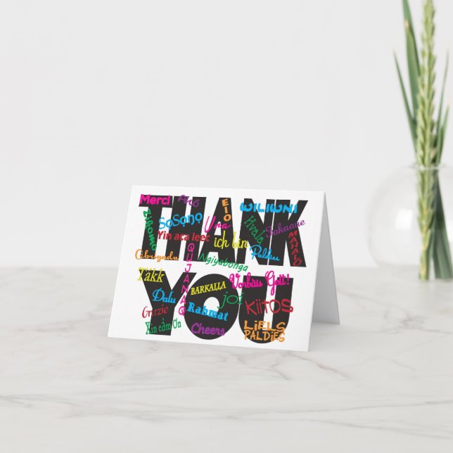 Carte De Remerciements Thank You (Devant)