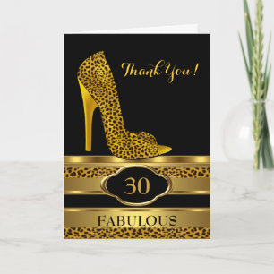 Carte De Remerciements Thank You Birthday Party Leopard 2