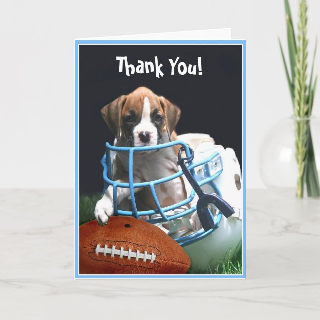 Carte De Remerciements Thank You Boxer puppy greeting card (Devant)
