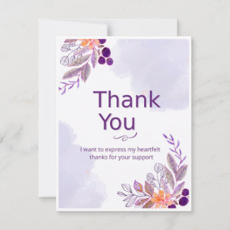 Carte De Remerciements Thank You Card