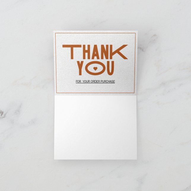 Carte De Remerciements Thank You Card (Intérieur)