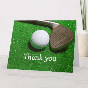 Carte De Remerciements Thank you card for golfer with golf