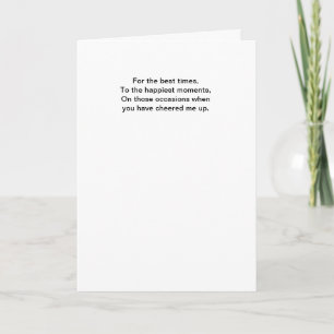 Carte De Remerciements Thank you card with a few special words