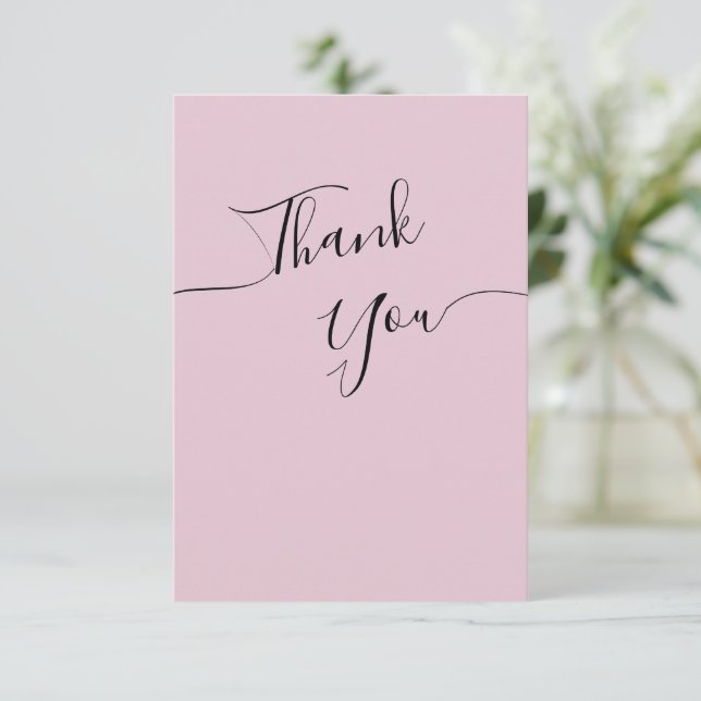 Carte De Remerciements Thank You Cards for Bridal shower in a modern. (Debout devant)