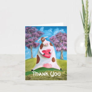Carte De Remerciements Thank You cow heart
