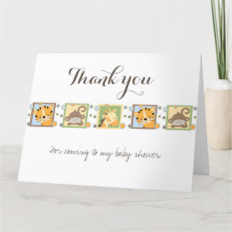 Carte De Remerciements Thank you for coming to my baby shower
