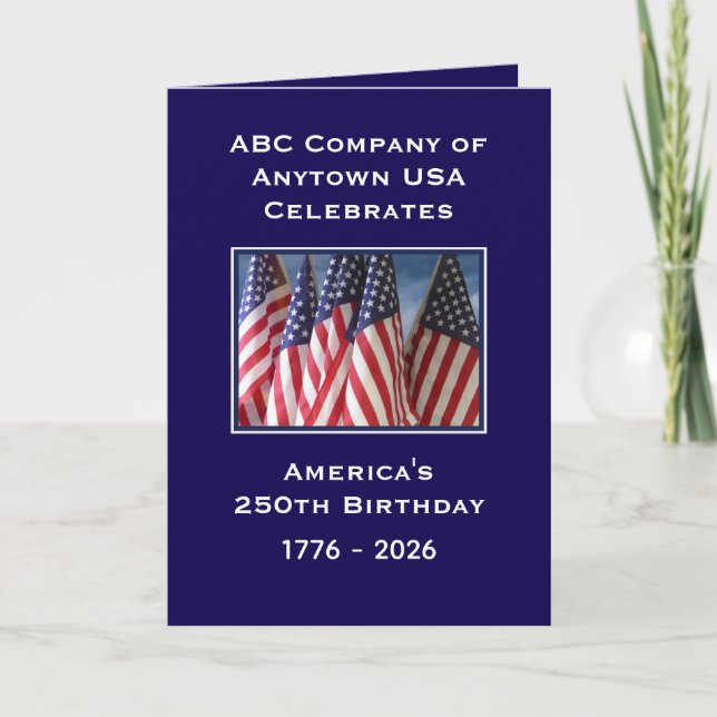 Carte De Remerciements Thank You For Your Service America's 250th  (Devant)