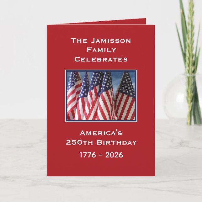 Carte De Remerciements Thank You For Your Service America's 250th  (Devant)