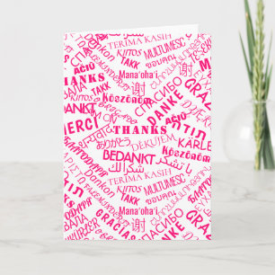 Carte De Remerciements Thank You ! - multilanguage - international