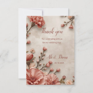 Carte De Remerciements Thank You: Our Love Blooms