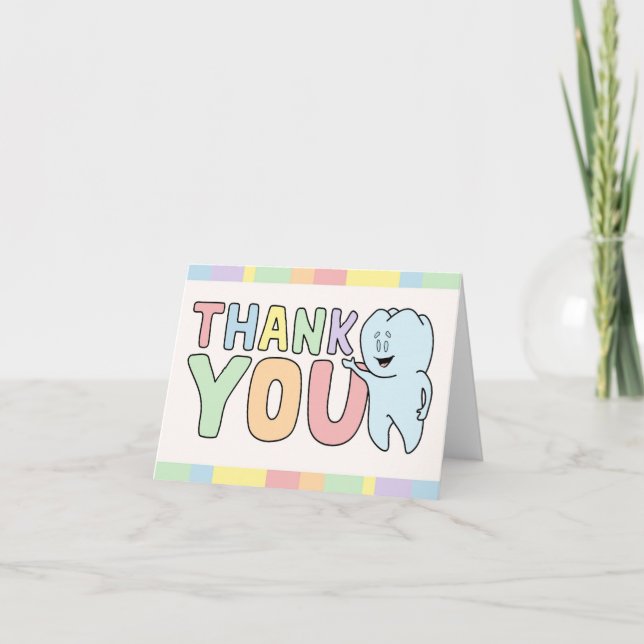 Carte De Remerciements "Thank you" Tooth Card (Devant)
