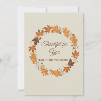 Carte De Remerciements Thankful for You Fall Thank You Cards