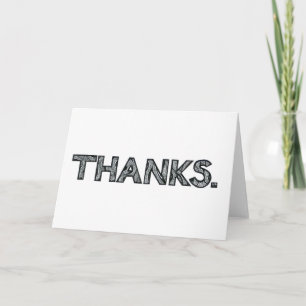 Carte De Remerciements "Thanks" Customizable