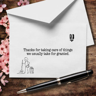 Carte De Remerciements Thanks for Taking Care of What We Take for Granted