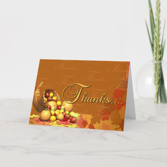 Carte De Remerciements Thanks... pour le nothin ! (Devant)