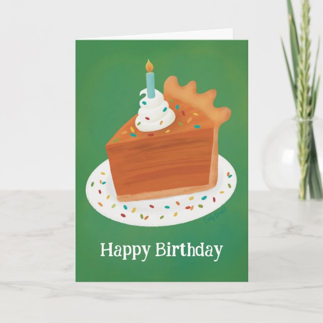Carte De Remerciements Thanksgiving Novembre Anniversaire Citrouille Pie (Devant)