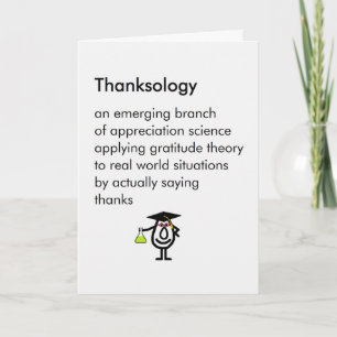 Carte De Remerciements Thanksology - le cadeau drôle d'obtention du