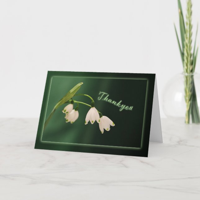 Carte De Remerciements thankyou - neige (Devant)