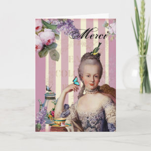 Carte De Remerciements Thé au Petit Trianon - rose - thank you