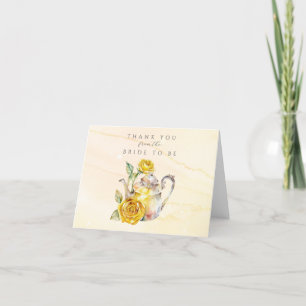 Carte De Remerciements Thé de fête des fleurs sauvages pour la douche de