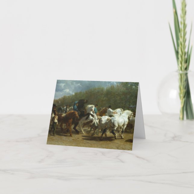 Carte De Remerciements The Horse Fair by Rosa Bonheur (Devant)