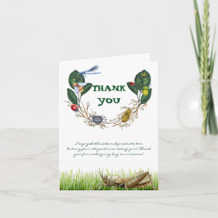 Carte De Remerciements Thème d'anniversaire insecte   Remerciements photo