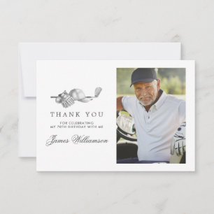 Carte De Remerciements Thème de golf 70ème anniversaire Photo