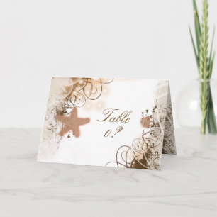 Carte De Remerciements Thème de mariage sur la plage ~ placement des tabl