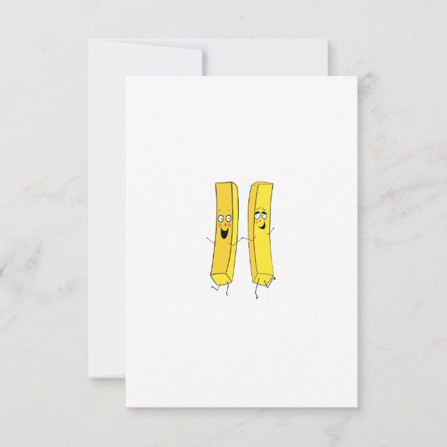 Carte De Remerciements Thème frites et chips (Devant)